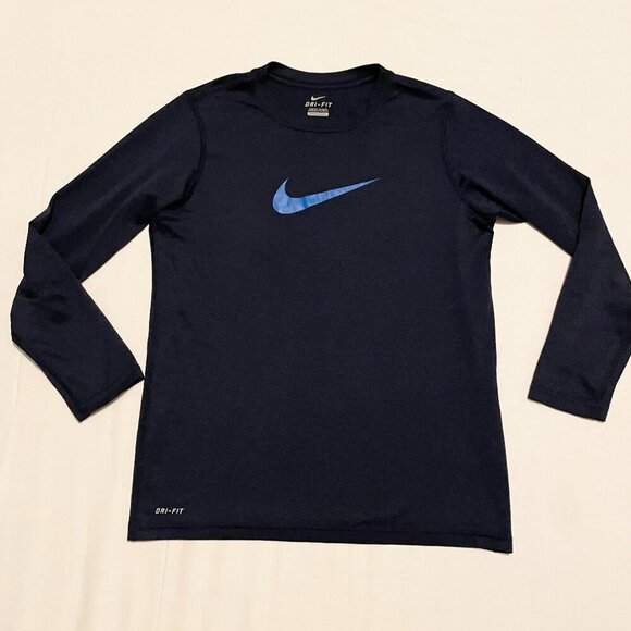 Nike Dri Fit Long Sleeve Shirt Boys Size Medium - Picture 1 of 15